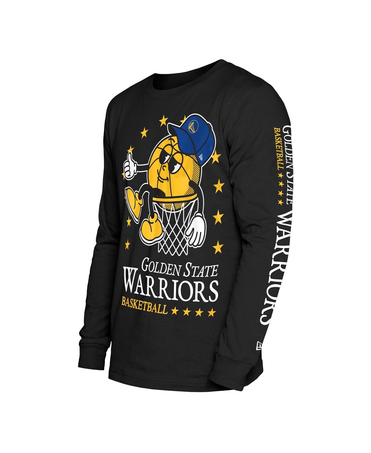 New Era Men's Black Indiana Fever Old School Sport Long Sleeve T-shirt In Black