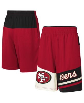 Outerstuff - Big Boys and Girls Scarlet San Francisco 49ers Fandemonium Mesh Shorts