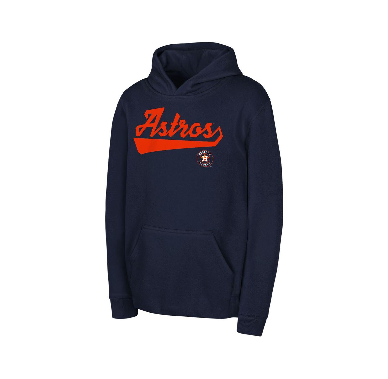 Big Boys and Girls Navy Houston Astros Tailor Made Fleece Pullover Hoodie