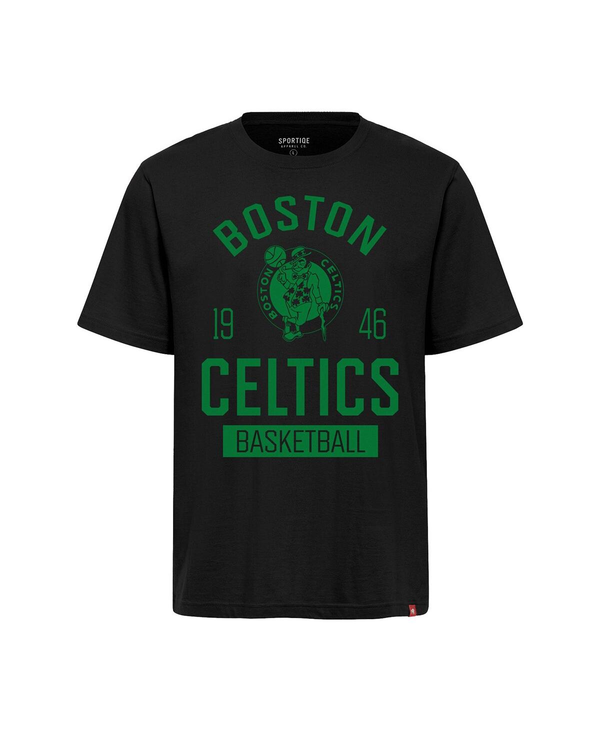 Sportiqe Men's And Women's Black Boston Celtics Duke Premium T-shirt In Black