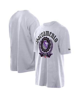 New Era - Men's White Sacramento Kings Throwback Prep Oversized T-Shirt