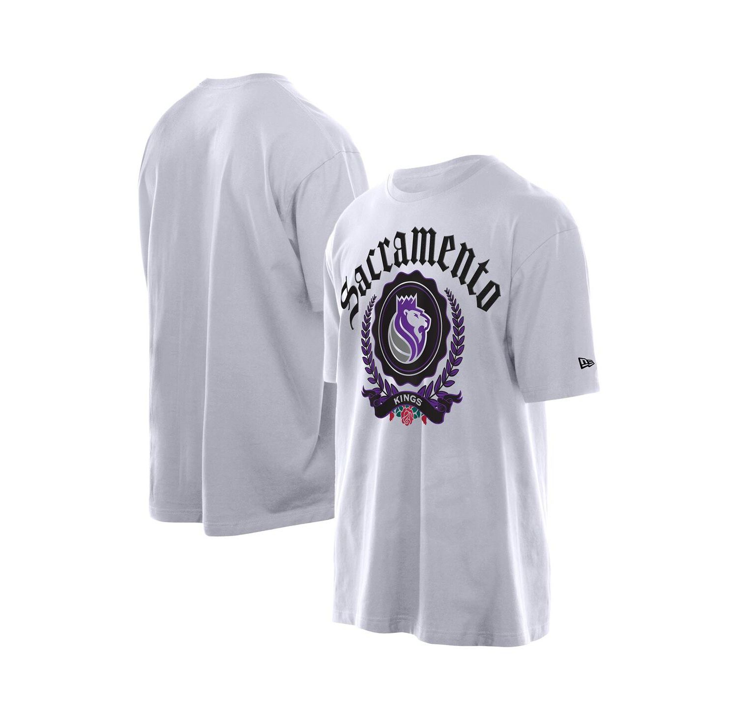Men's White Sacramento Kings Throwback Prep Oversized T-Shirt