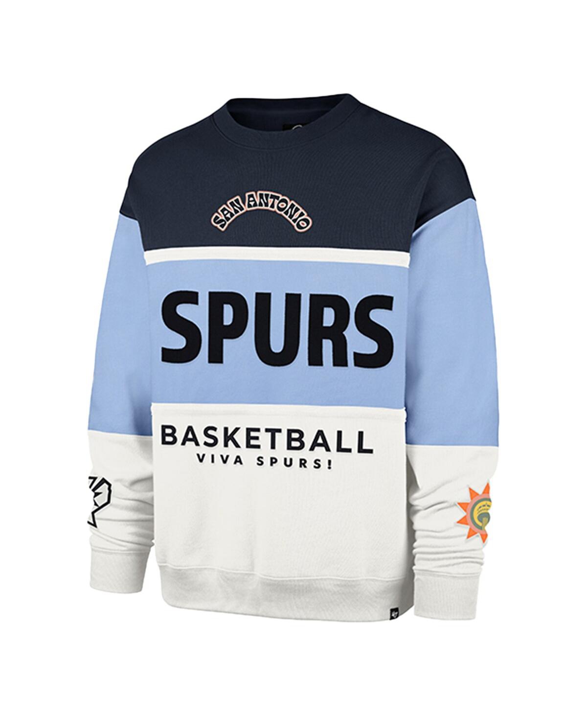 47 Brand Men's And Women's Blue San Antonio Spurs 2024/25 City Edition On Five Maximalist Pullover Sweatshirt In Multi