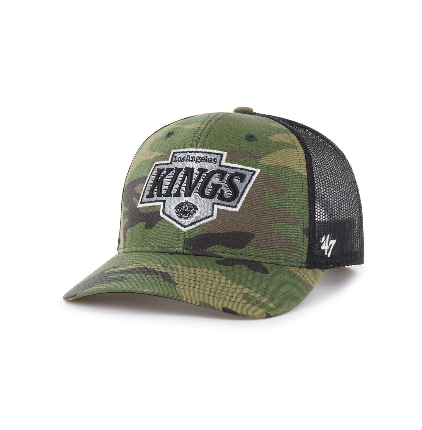 Мужская кепка '47 Brand Camo/Black Los Angeles Kings Trucker Adjustable Hat — фото 1