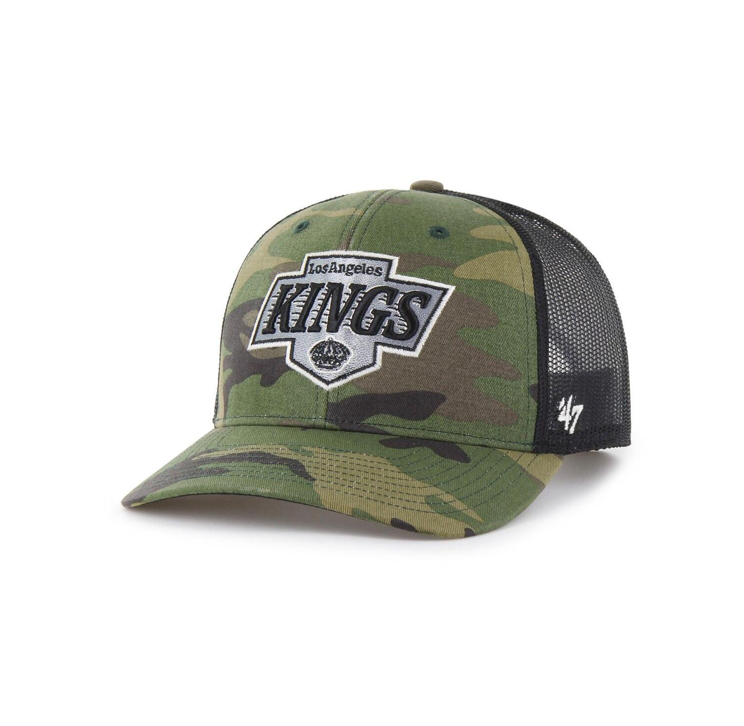 Men's Camo/Black Los Angeles Kings Trucker Adjustable Hat