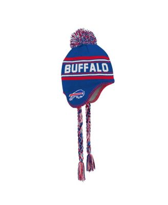 Outerstuff - Big Boys and Girls Royal Buffalo Bills Jacquard Tassel with Pom Knit Hat