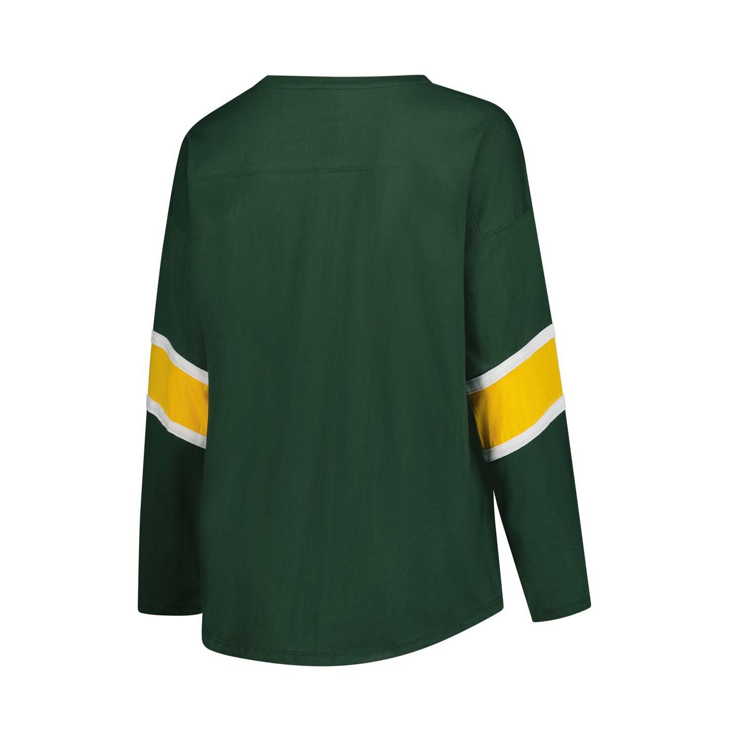 Женская футболка Fanatics Green Bay Packers Plus Size Redzone 3/4-Sleeve Scoop Neck — фото 2