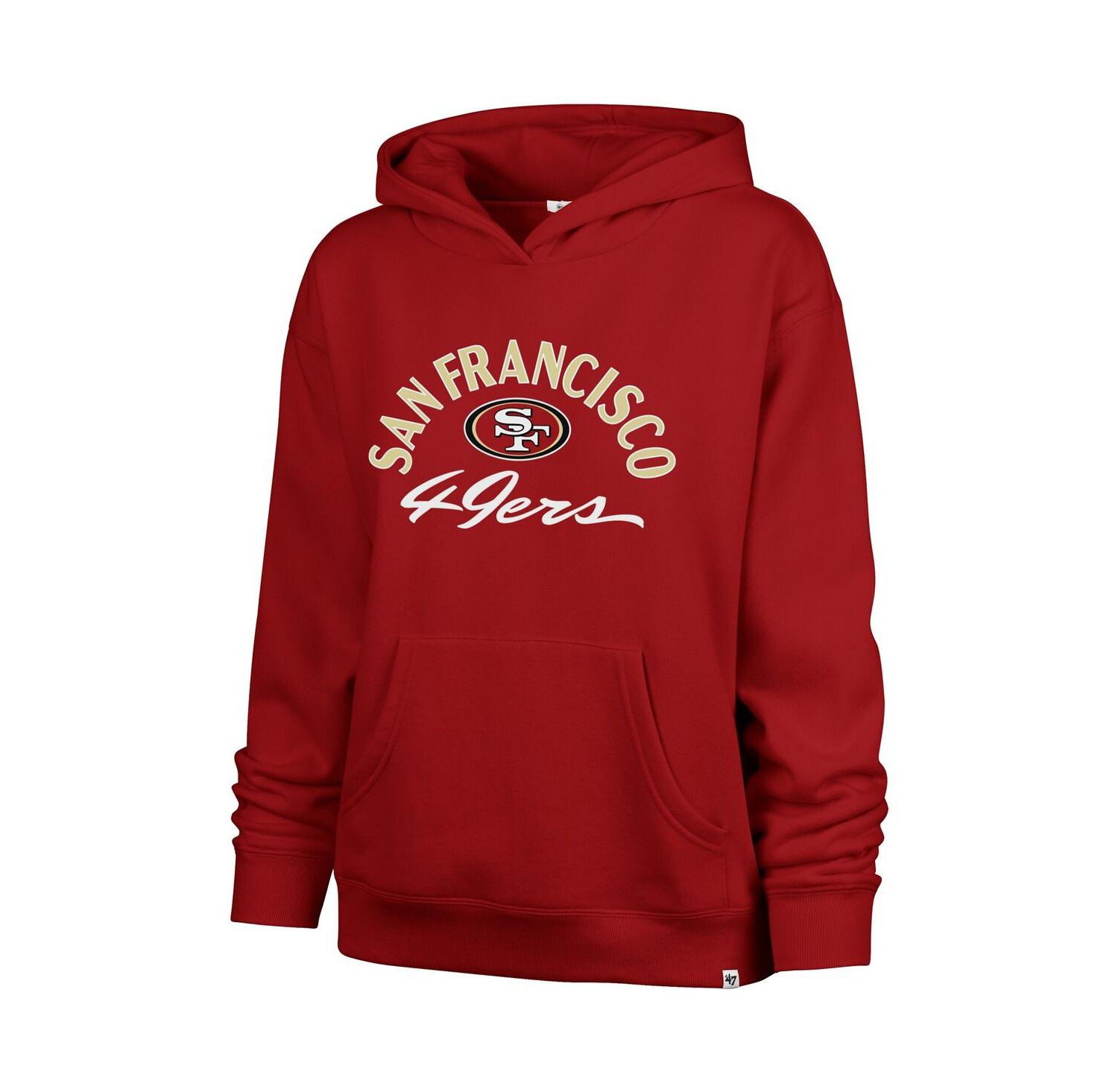 Women's Scarlet San Francisco 49ers Plus Size Whirlwind Naomi Hoodie
