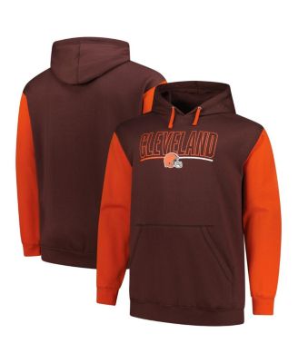 Fanatics - Men's Brown Cleveland Browns Big Tall Outline Pullover Hoodie