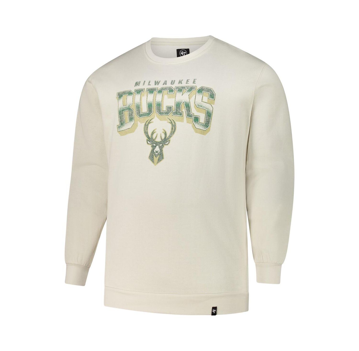 47 Brand Men's Cream Milwaukee Bucks Big & Tall Spotlight Headline Pullover Sweatshirt