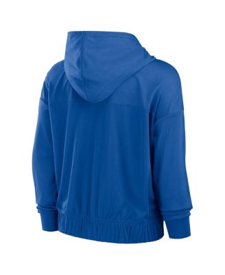 Women's Royal New York Giants Script Lock Full-Zip Hoodie