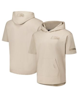 Pro Standard - Men's Tan Seattle Seahawks Neutrals Capsule Short Sleeve Pullover Hoodie