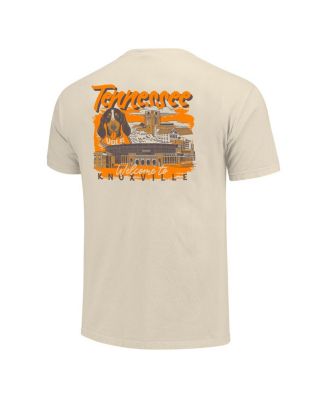 Men's Natural Tennessee Volunteers Comfort Colors Hand-Drawn Campus Stack T-Shirt