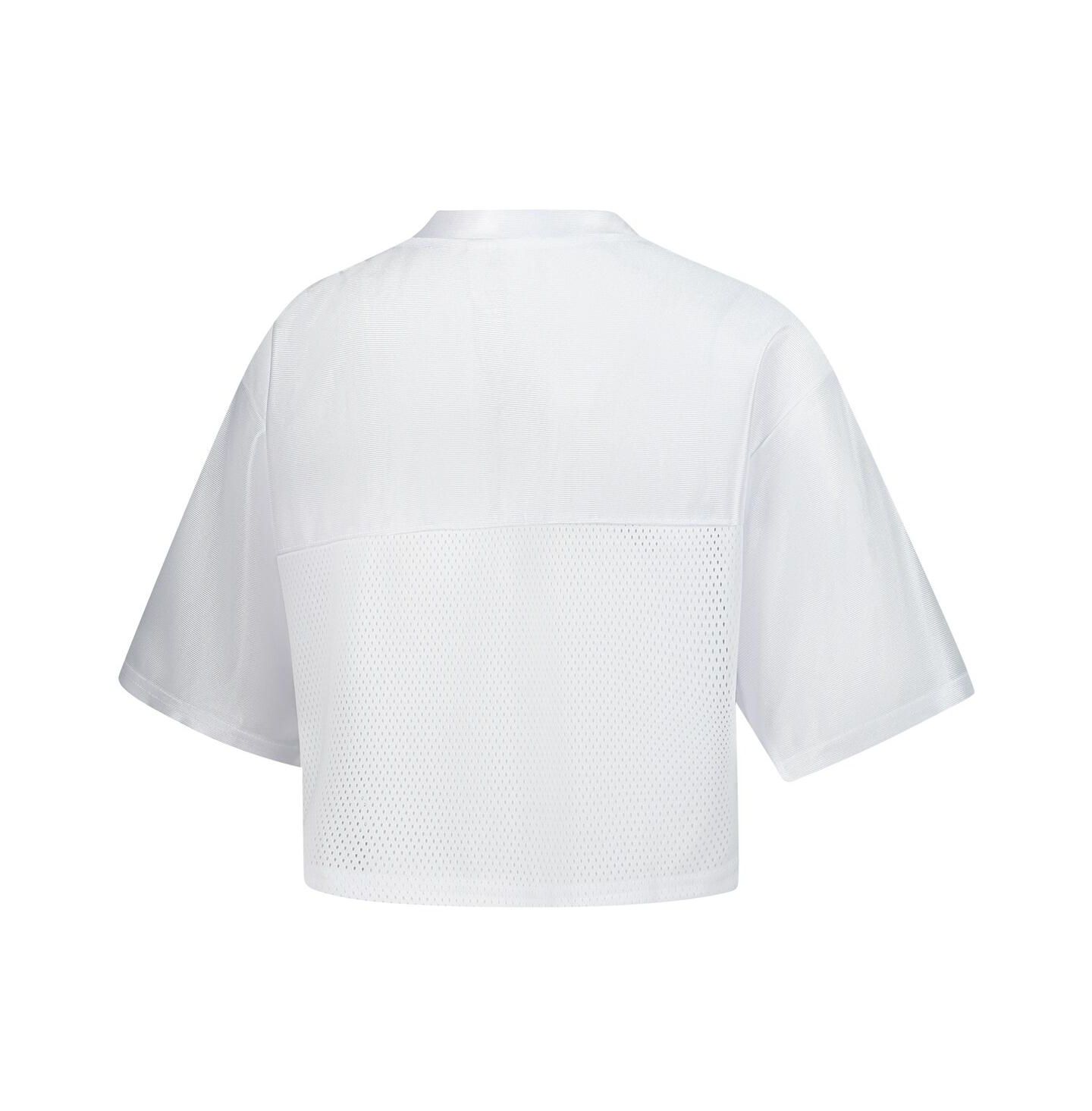 Женская футболка ZooZatz White Notre Dame Fighting Irish Mesh Cropped V-Neck — фото 2