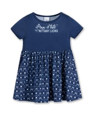 ZooZatz - Girls Toddler Navy Penn State Nittany Lions Short Sleeve Dress