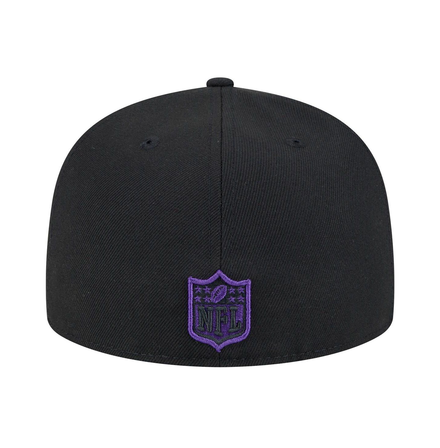 Мужская кепка New Era Black Baltimore Ravens Main Patch 59FIFTY Fitted Hat — фото 3