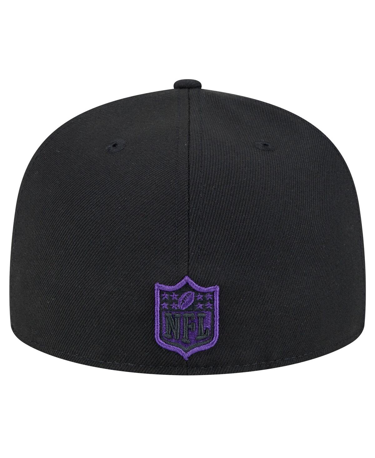 New Era Men's Black Baltimore Ravens Main Patch 59FIFTY Fitted Hat