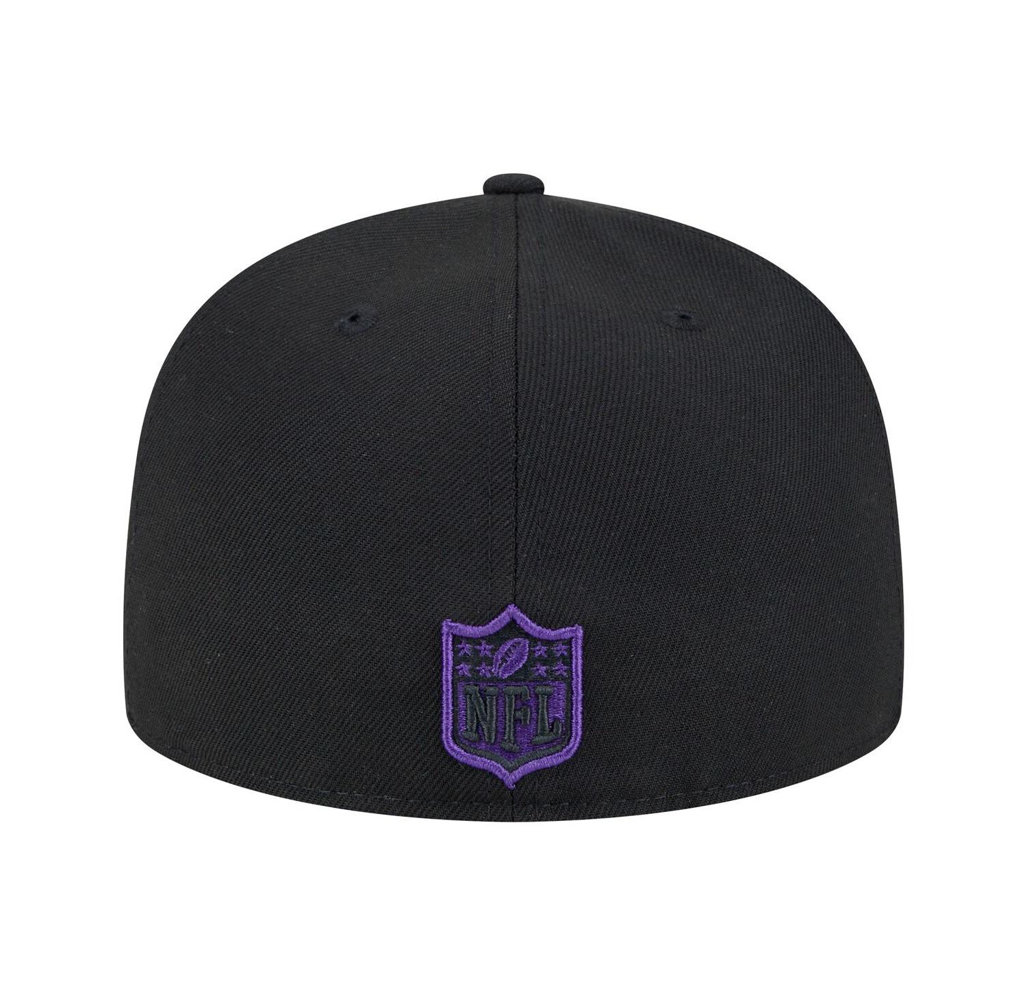 Men's Black Baltimore Ravens Main Patch 59FIFTY Fitted Hat