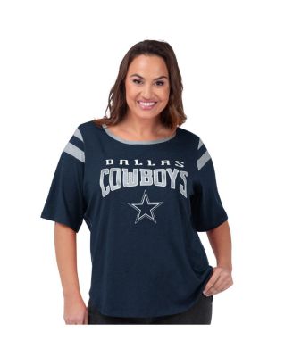 G-III 4Her by Carl Banks - Women's Navy Dallas Cowboys Plus Size Linebacker T-Shirt
