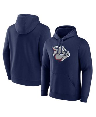 Fanatics - Men's Navy Lehigh Valley IronPigs Logo Fleece Pullover Hoodie