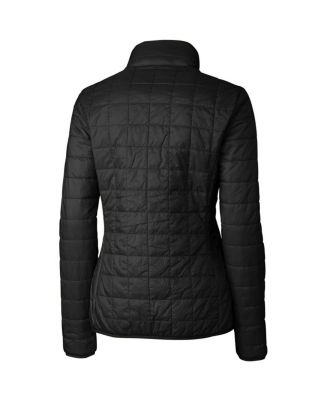 Women's Black San Francisco 49ers Throwback Logo Rainier PrimaLoft Full-Zip Puffer Jacket