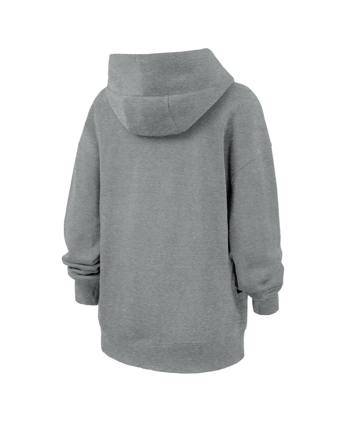 Nike Women's Heather Gray Team Usa Phoenix Fleece Full-zip Hoodie In Animal Print