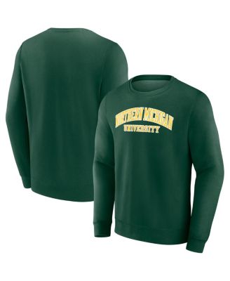 Fanatics - Men's Green Northern Michigan Wildcats Short Name Pullover Sweatshirt