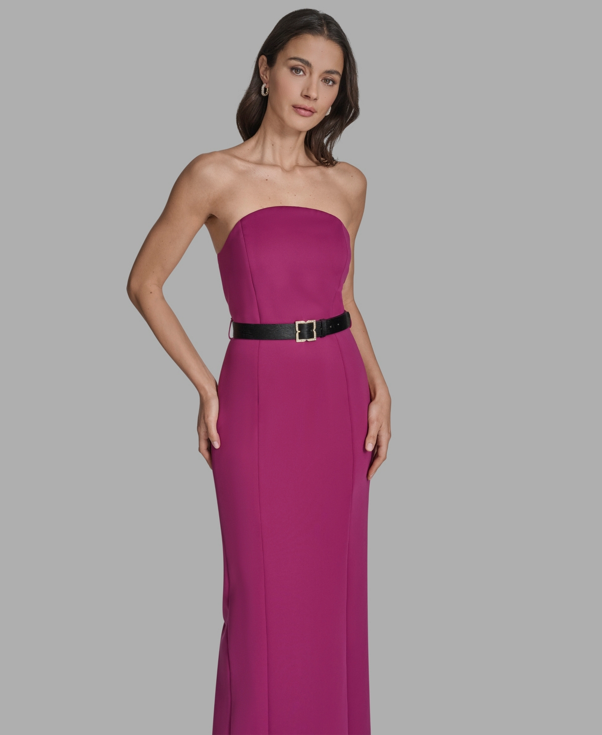Bcbg Scuba Belted Maxi In Pink