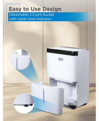 BLACK+DECKER 1000 Sq. Ft. Dehumidifier for Home, Bedroom and Basement, Up To 9 Pints Per Day, ENERGY STAR Certified, 3.3-Pint Bucket