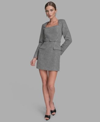 Women's Sequin Square Neck Sheath Dress