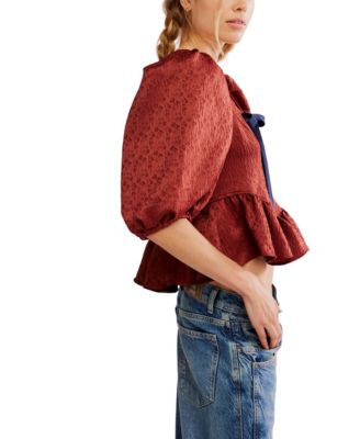 Women's Scoop Neck Pamela Bow Top