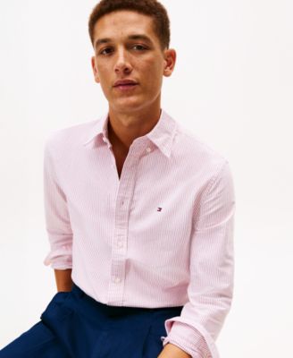 Men's Regular-Fit Striped Heritage Oxford Long-Sleeve Shirt
