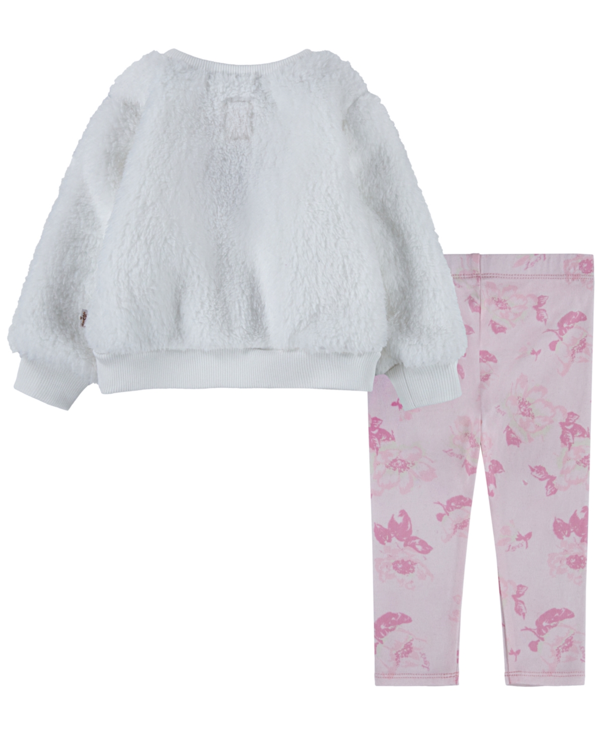 Levi's Baby Girls 2-piece Top And Leggings Set In Purple