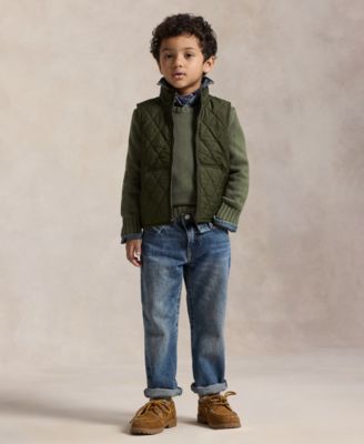 Toddler and Little Boys 2-7 Fleece-Lined Quilted Vest