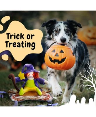 Howling Witch Dog Halloween Costume with Spooky Sound, Funny Dog Outfit with Creepy Laughing Witch, Dog Costume for All Breeds (Small)