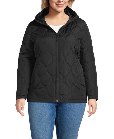 Женские куртки Lands' End Plus Size FeatherFree Quilted Insulated Jacket