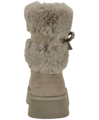 Women's Dowry Rhinestone Bow Cozy Winter Boots