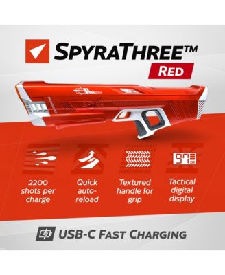 Electric Water Blaster Outdoor Squirt Gun for Pool Games, SpyraThree, Red