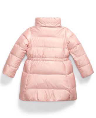 Girls' 2T-6X Metallic Full-Zip Hooded Long Jacket
