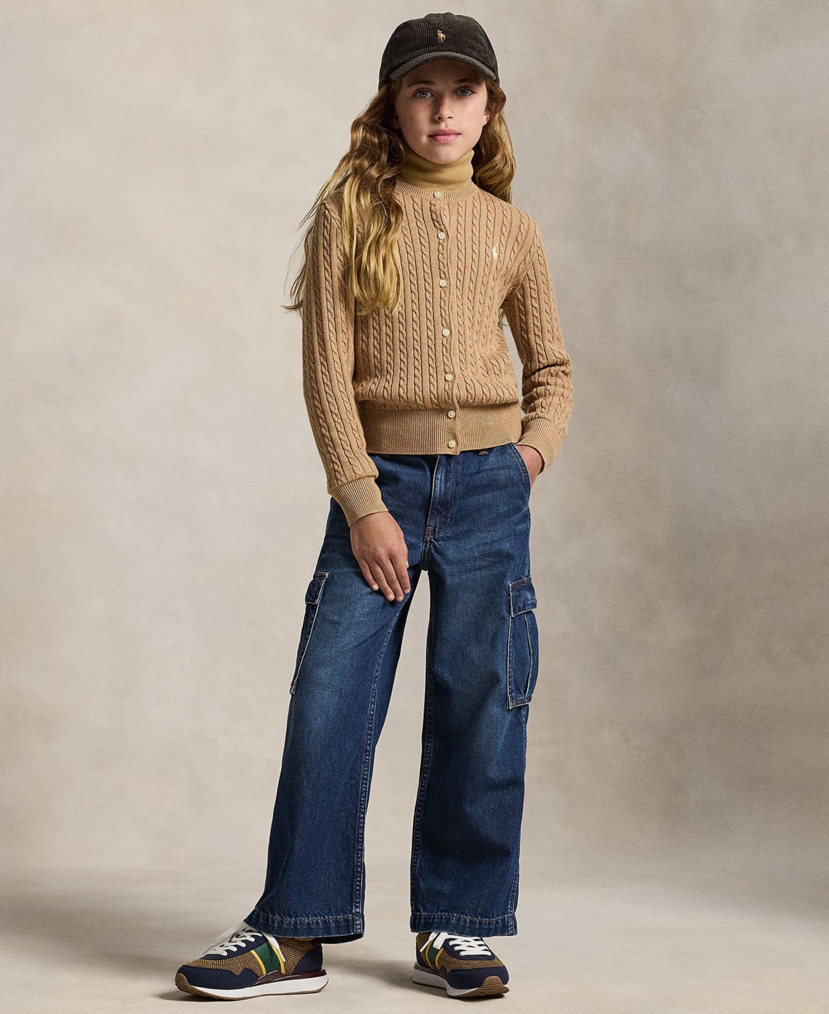 Polo Ralph Lauren Cargo-pocket Wide-leg Jeans In Blue