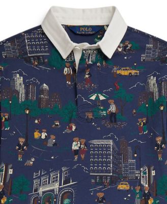 Girls' 7-16 Boxy-Fit Rugby Shirt and Wrap-Effect Skort, 2-Piece Set