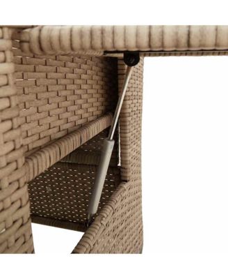 Reclining Patio Chair Foldable Reclining Garden Chair Rectangular