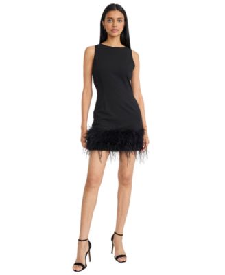 Donna Morgan - Women's Feather Bottom Mini Dress