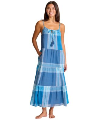Tommy Bahama - Women's Plaid Tiered Midi Dress