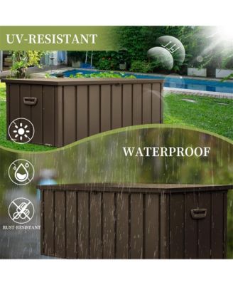 120-Gallon Dark Brown Metal Deck Box