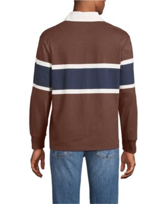 Men's Long Sleeve Stripe Rugby Shirt