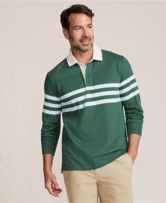 Men's Long Sleeve Stripe Rugby Shirt