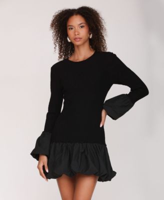 Women's Bubble Trim Sweater Dress