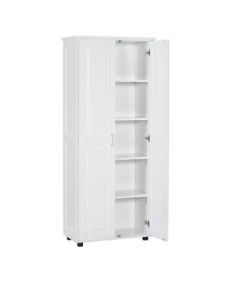 Storage Cabinet with Two Doors for Bathroom, Office, Adjustable Shelf, MDF Board