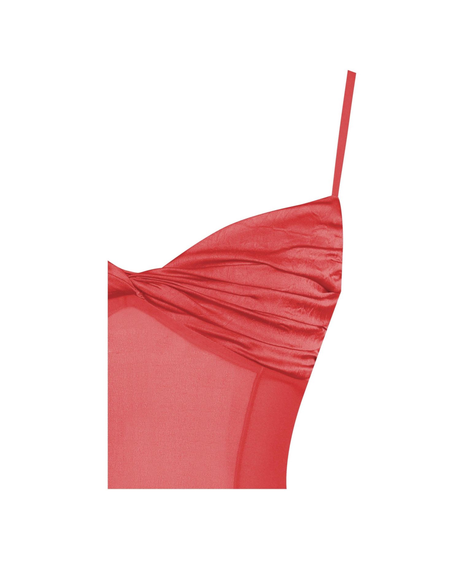 Women's Dahlina Red Ruched Waist High Slit Maxi Dress